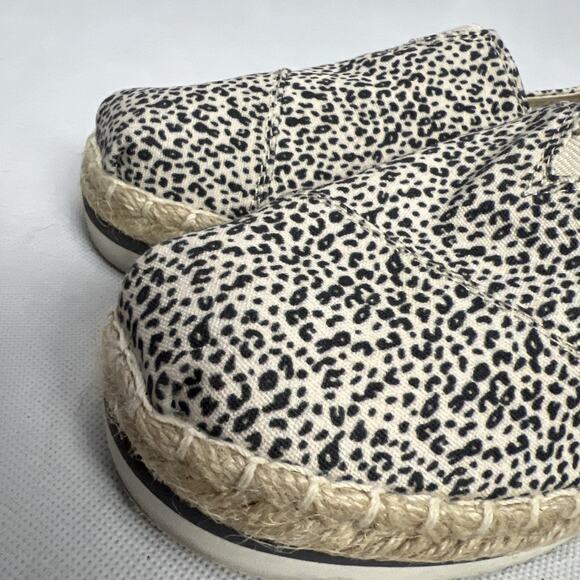 Toms Alpargata Platform Rope Natural Leopard Cheetah Print Shoes Womens Size 6 - Picture 2 of 8
